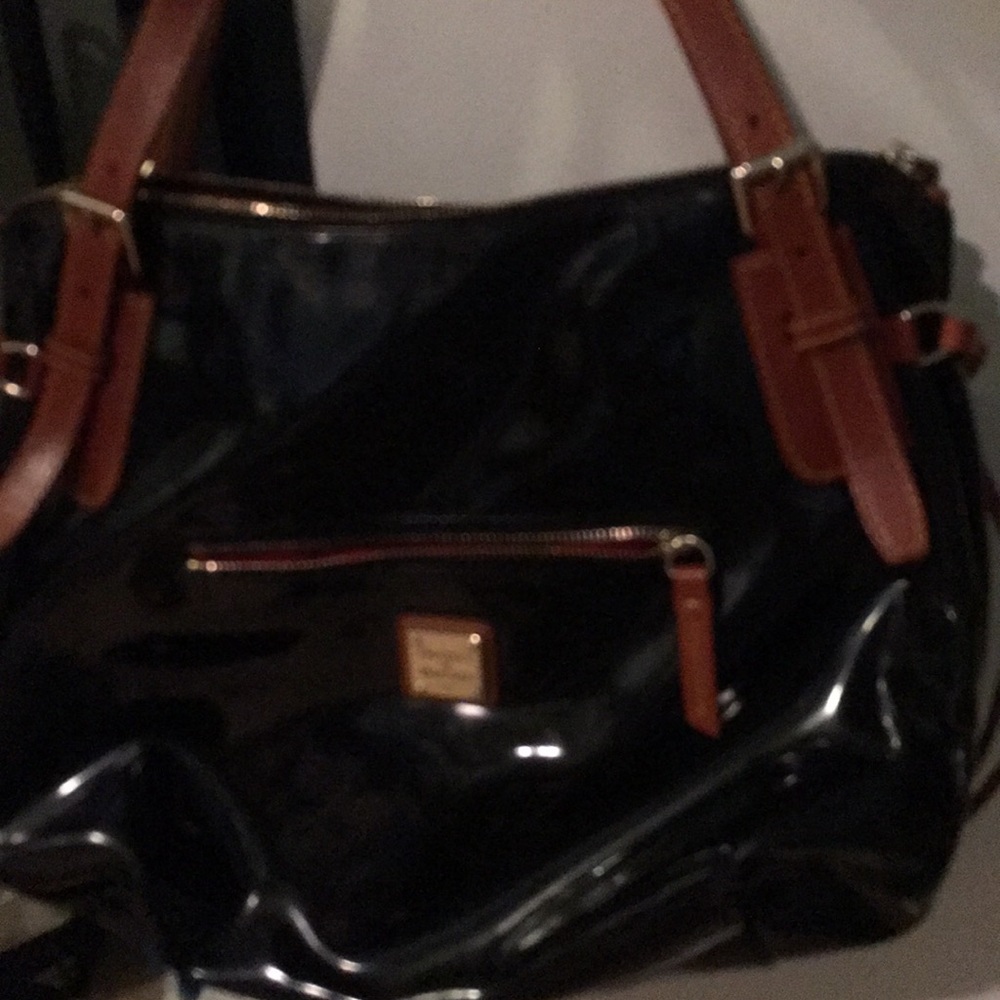 Black and brown shoulder bag